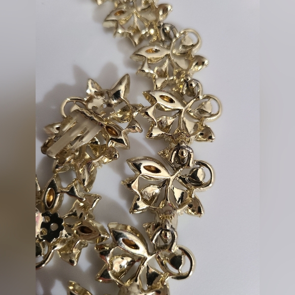 Vintage coro ? SET bracelet clip on earrings rhinestones looks NEW! VTG 50's MCM - Picture 16 of 16